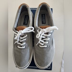 Sperry Men's Size 11.5 Salt Wash Grey Hommes (skateboard style athletic shoes)